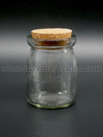 Стъклено бурканче с коркова тапа 7,0 х 5,0 см