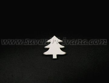 Дървен елемент елха 2,8 х 2,8 см. бяла