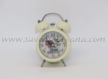 Малък настолен часовник с будилник, модел 'Лавандула'