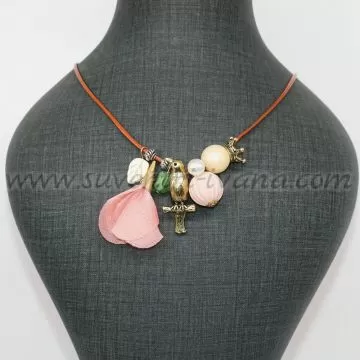 винтидж колие птичка и корона