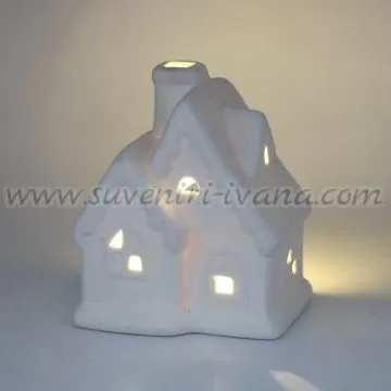 коледна къщичка свещник за чаена свещ