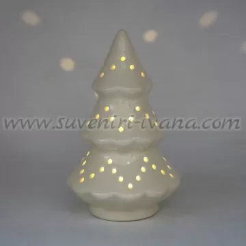 керамична светеща елха с LED светлина