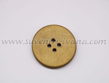 дървено златно копче с четири дупки