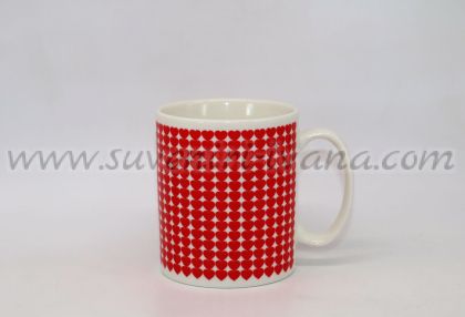 магическа чаша "I love you" с червени сърца