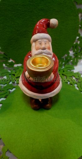 Керамичен дядо Коледа свещник  8,0 х 15,0 см.