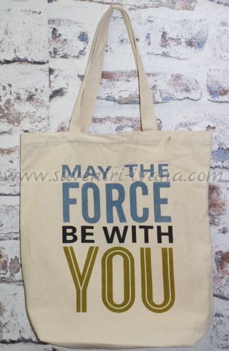 текстилна чанта star wars - may the force be with you
