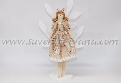 кукла от текстил ангелче с рокля на цветенца