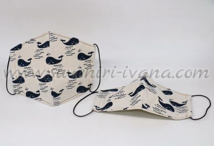 трипластова предпазна маска за лице на китове