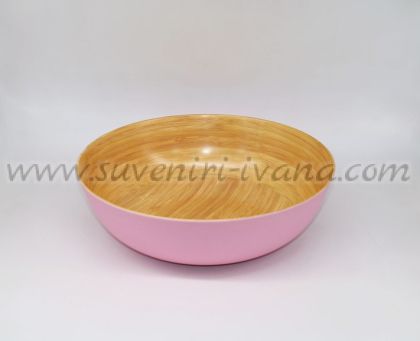 розова бамбукова купа за сервиране