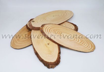 елипсовидни дървени шайби за декорация