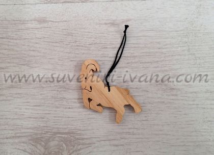 Дървена фигурка козел от бук 6,0 х 6,0 см.