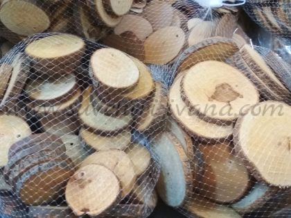 натурални дървени кръгли шайби 50 мм
