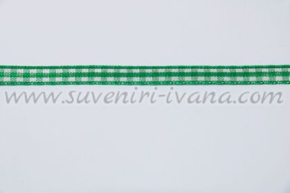 кариран ширит 6 мм бяло и зелено