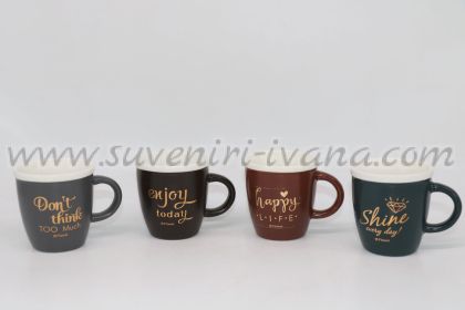 малки чашки за кафе със златен надпис 110 мл