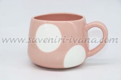 розова чаша на бели точки марокански стил