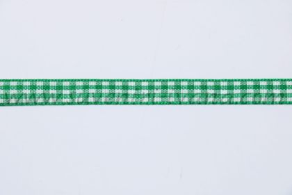 кариран ширит 1 см бяло и зелено