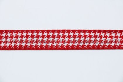 памучен ширит 17 мм бяло и червено