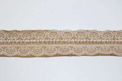 лента зебло за декорация с дантела ширина 5,0 см
