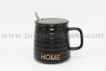 черна чаша с надпис 'Home'