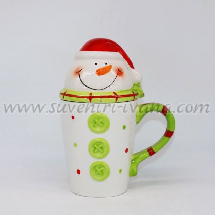 коледна чаша за чай или кафе снежен човек