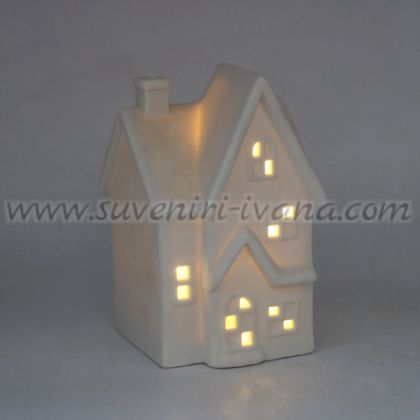 керамична светеща къщичка с LED светлина