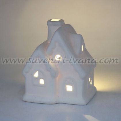 коледна къщичка свещник за чаена свещ
