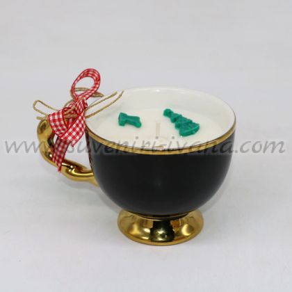 коледна ароматна свещ - евкалипт