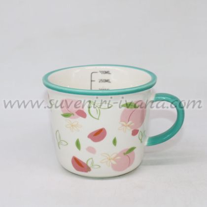 чаша с праскови и мерителна скала 300 мл