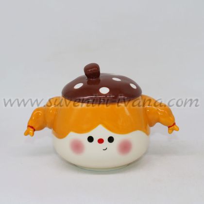 керамична чаша / захарничка с капак