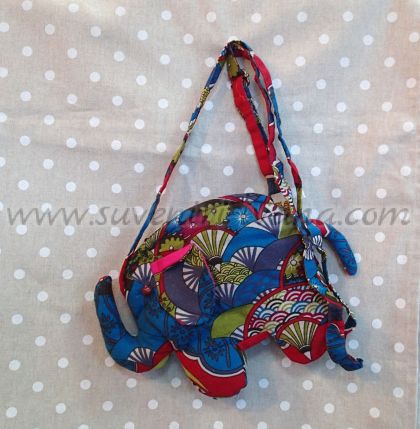 Чанта слонче от текстил с дълга дръжка за рамо 26,0 х 19,0 см.