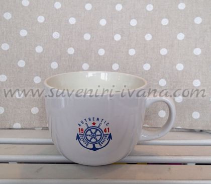 Порцеланова чаша за чай или капучино бяла 14,0 х 8,5 см.