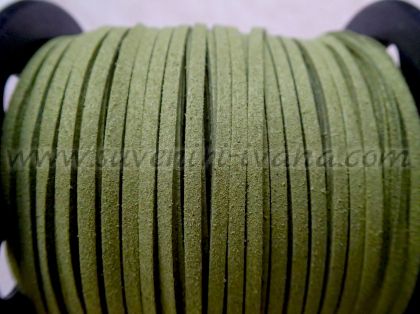 Шнур велурен светлозелен 3,0 х 1,0 мм.