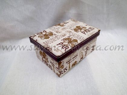 кутия за опаковане на подаръци с текстилно покритие 22 см