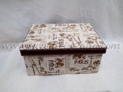 кутия за опаковане на подаръци с текстилно покритие 33 см