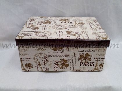 кутия за опаковане на подаръци с текстилно покритие 36 см