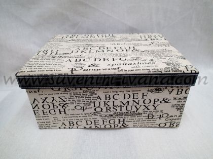 кутия за подаръци с текстилно покритие 33.5 см
