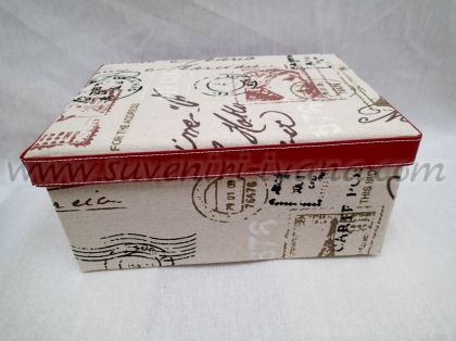 кутия за опаковане на подаръци с текстилно покритие