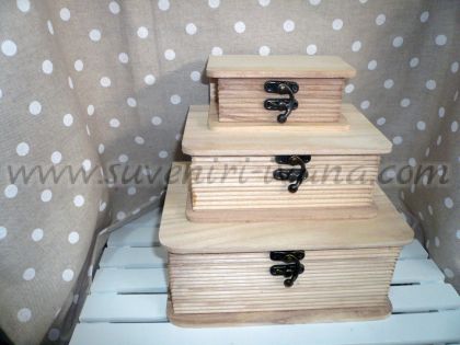 дървени кутии книги комплект три броя