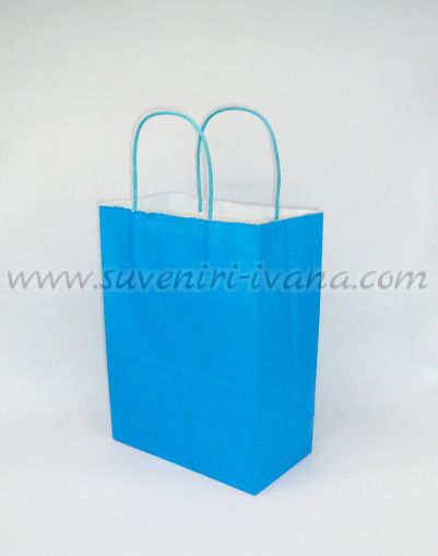 синя торбичка за подаръци