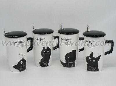 чаши котки с капаче и лъжичка