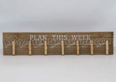 дървена табелка седмичен планер