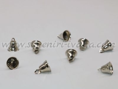 метални сребърни камбанки за декорация 12х14 мм