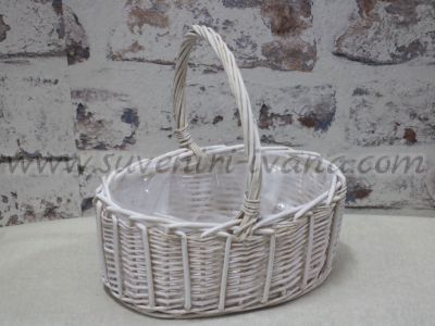 ратанова плетена кошница за саксии с найлоново покритие