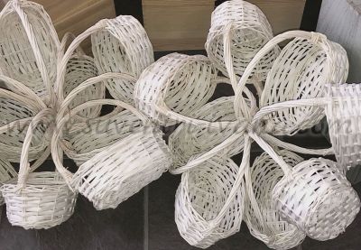 комплект 10 плетени кошници за декорация
