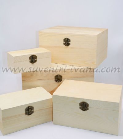 дървени кутии комплект пет броя