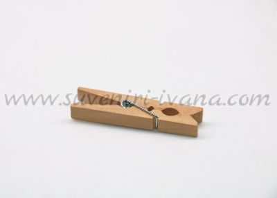 безцветна дървена щипка за декорация 3,1 см
