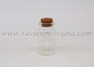 Стъклено шишенце с коркова тапа 6,0 х 2,8 см.
