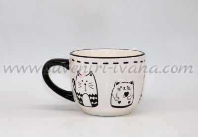 чаша за чай с котки
