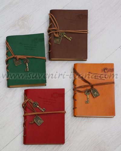 винтидж стил тефтери с кожени корици