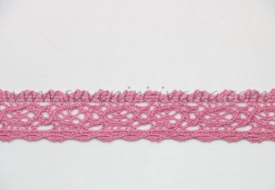 розова памучна дантела 1,8 см